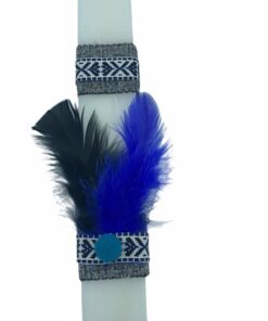 Αρωματική λαμπάδα Boho με φτερά