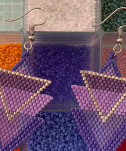 μωβ σκουλαρίκια