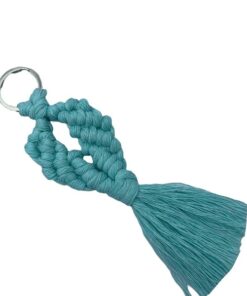 μακραμέ μπρελόκ φύλλο μέντα