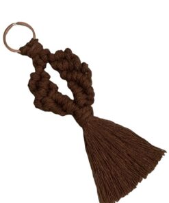 μακραμέ φύλλο καφέ