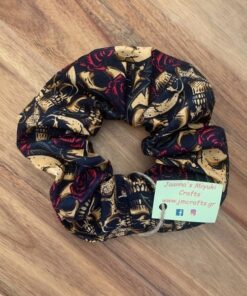 Scrunchie XL Νεκροκεφαλές & Τριαντάφυλλα