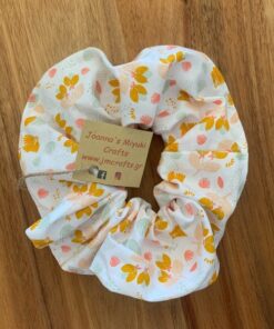 Scrunchie XL Πορτοκαλί Λουλούδια