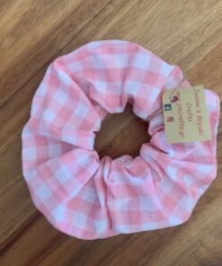 Scrunchie XL Ροζ Καρό
