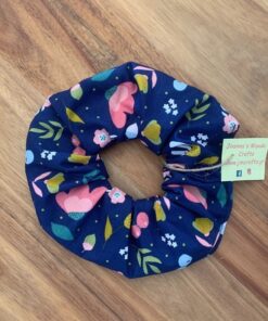 Scrunchie XL Φλοράλ μπλε