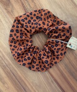 Scrunchie XL leopard καφέ