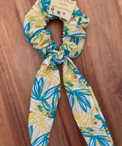 scrunchie εξωτικά λουλούδια