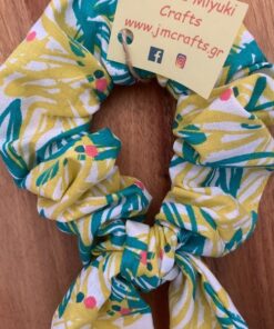 scrunchie εξωτικά λουλούδια