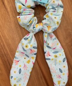 Scrunchie με ουρά Λουλούδια της Άνοιξης