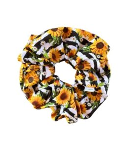ηλιοτρόπια σατέν scrunchie