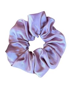 σατέν scrunchie dusty pink