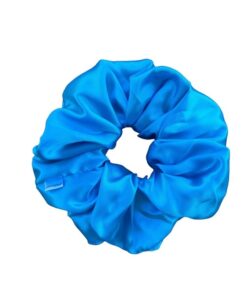 σατέν scrunchie έντονο γαλάζιο