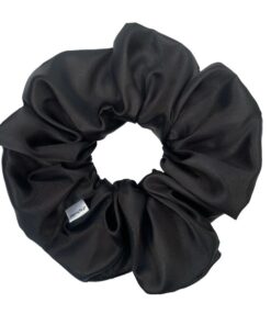 σατέν scrunchie μαύρο