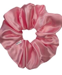 σατέν scrunchie ροζ