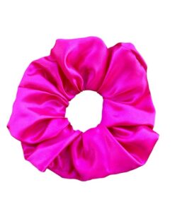 σατέν scrunchie φούξια