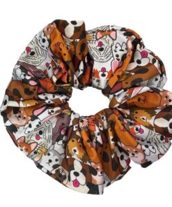 σκυλάκια σατέν scrunchie