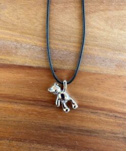 κολιέ αρκουδάκι ασημί