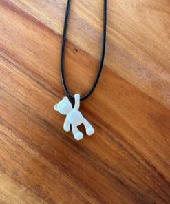 κολιέ αρκουδάκι λευκό