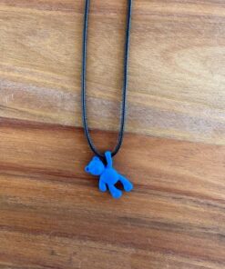 κολιέ αρκουδάκι μπλε