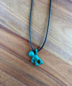 κολιέ αρκουδάκι πράσινο