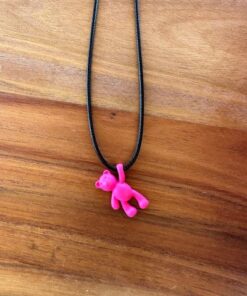 κολιέ αρκουδάκι ροζ