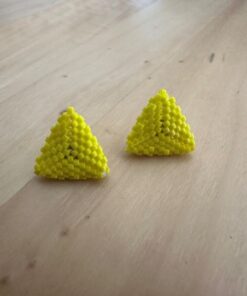 σκουλαρίκια τριγωνικά κίτρινα