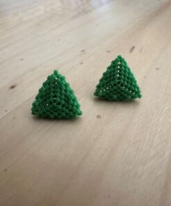 σκουλαρίκια τριγωνικά πράσινα