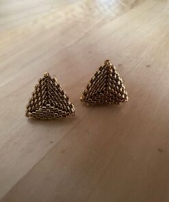 σκουλαρίκια τριγωνικά χρυσά