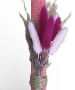 λαμπάδα μελισσοκέρι ροζ