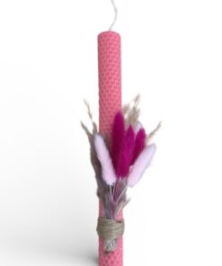 λαμπάδα μελισσοκέρι ροζ